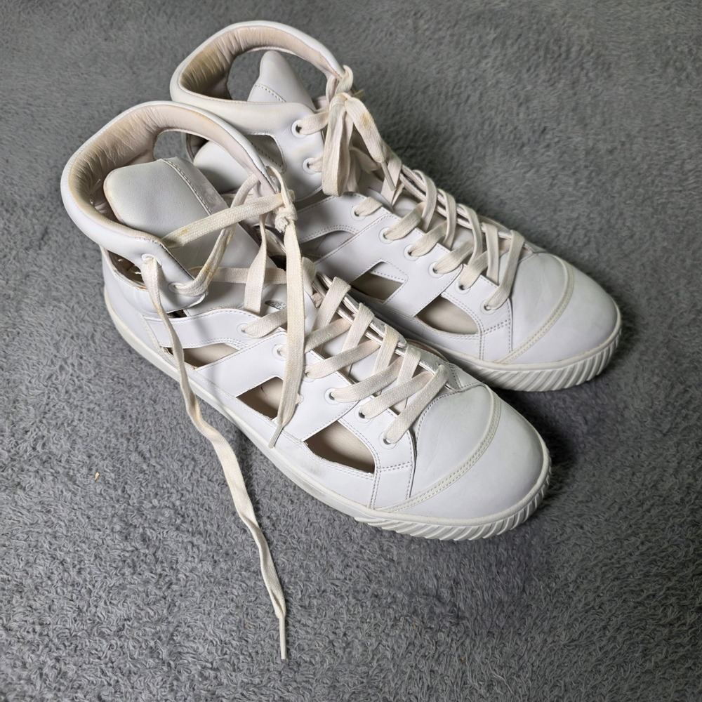Onitsuka Tiger Mens 12 Andrea Pompilio High Top Sneakers White Cutout D543L READ
